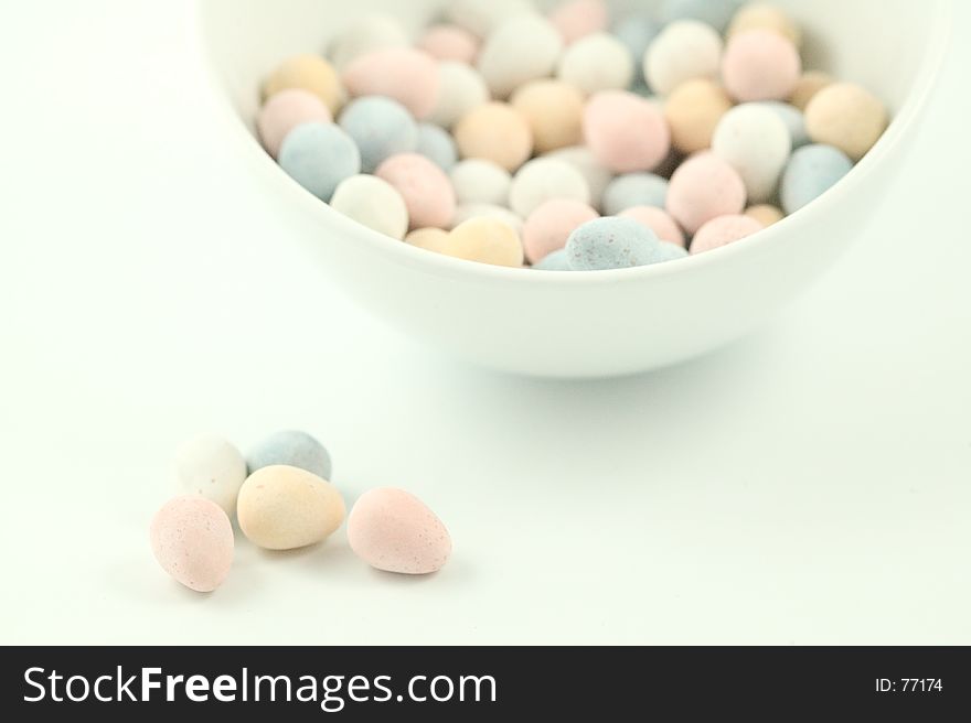 Pastel coloredegg shaped easter candy. Pastel coloredegg shaped easter candy