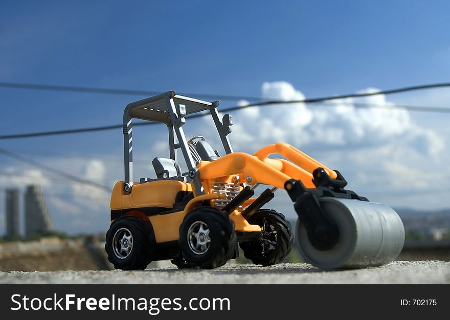 Dredger tool and open sky in background