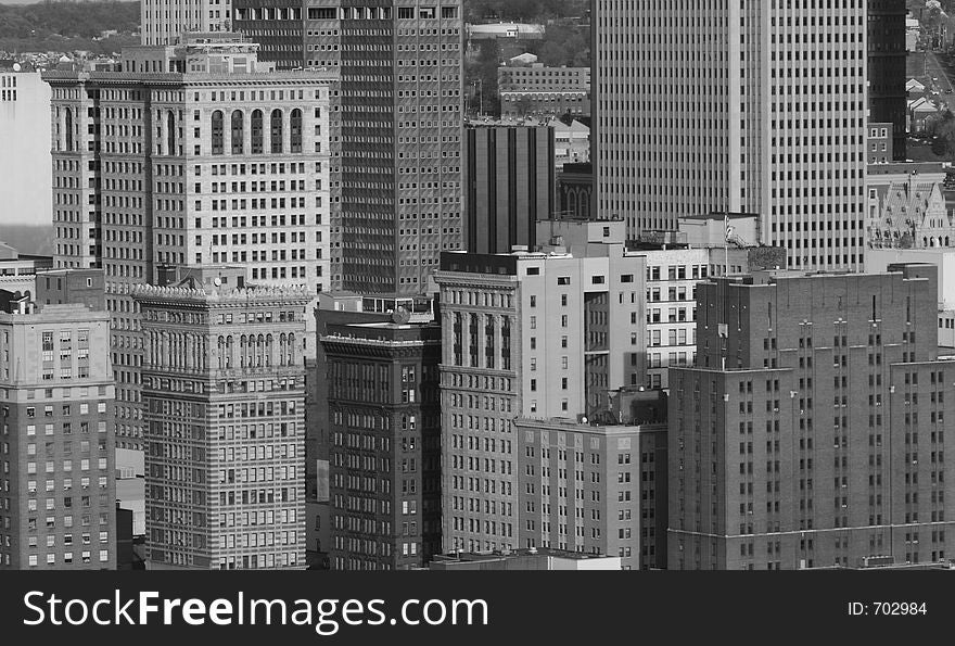 Pittsburgh Downtowndetail in Black & White