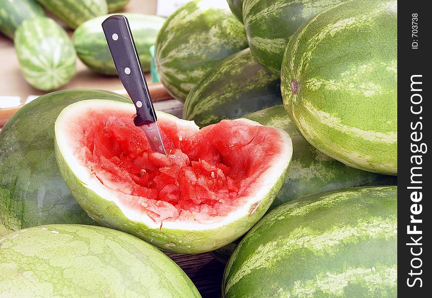 Market Watermelon Tasting