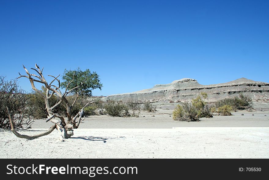 A mountain range in the desert in Argentina. A mountain range in the desert in Argentina