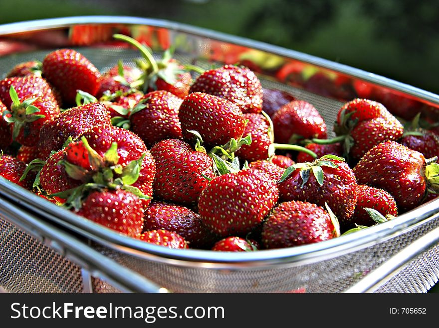 Basket of fresh, juicy strawberries. Basket of fresh, juicy strawberries