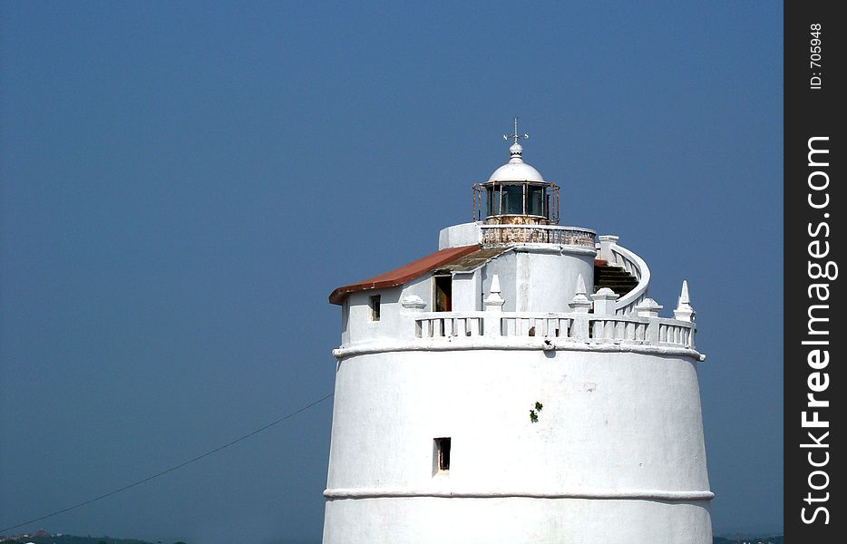 A lighthouse in Goa, India. A lighthouse in Goa, India.