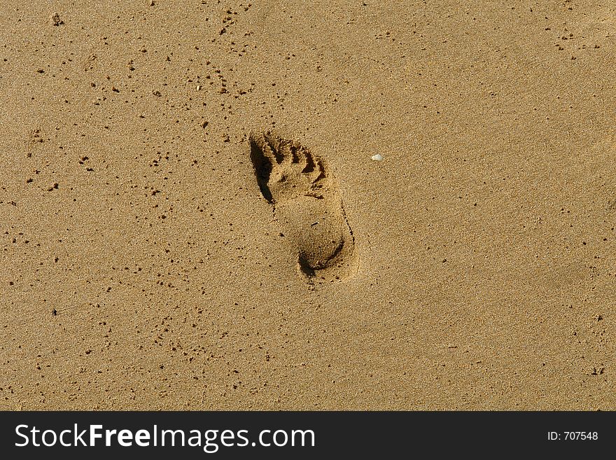 Foot sand mark