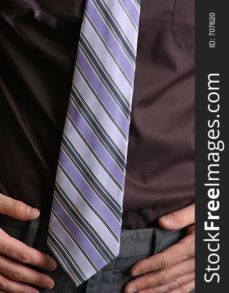 Purple stripped tie business. Purple stripped tie business