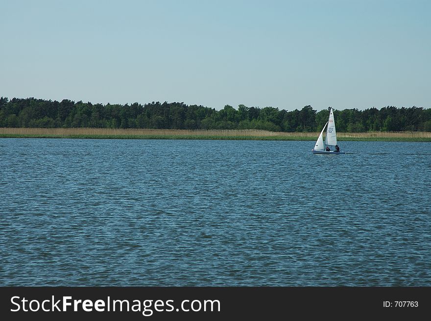 Sailing boat on the Baltic Sea/Poland/Central Europe