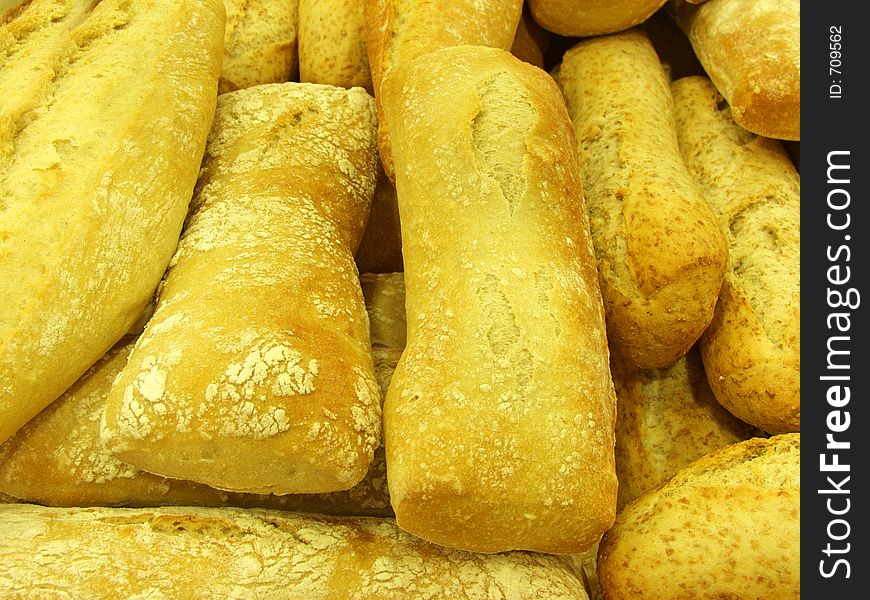 Some assorted bread. Some assorted bread