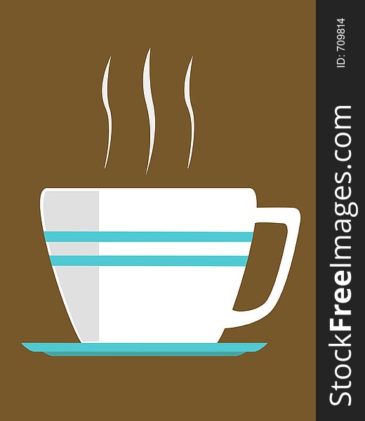 An illustration of a hot cup of coffee.