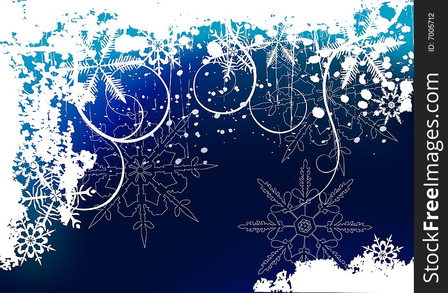 Winter Background, Snowflakes