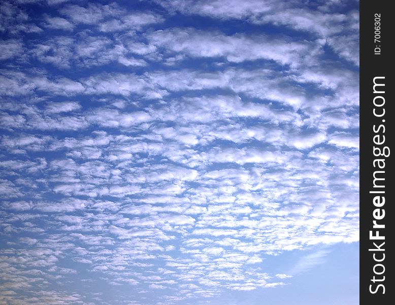 White clouds in a blue sky. Great background