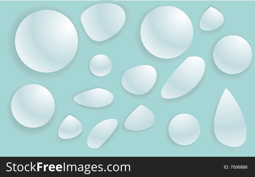 Bubbles in the layer of water vector illustration. Bubbles in the layer of water vector illustration