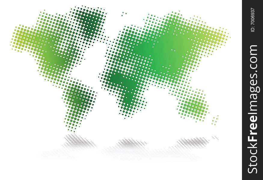 Abstract world map vector illustration