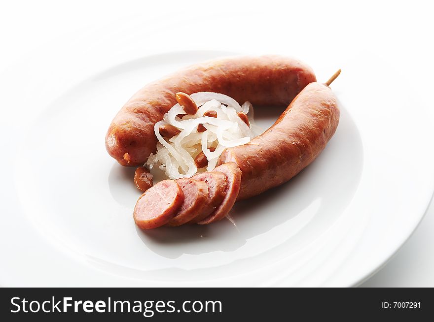 Kransky sausage with boiled turnip and greaves 1