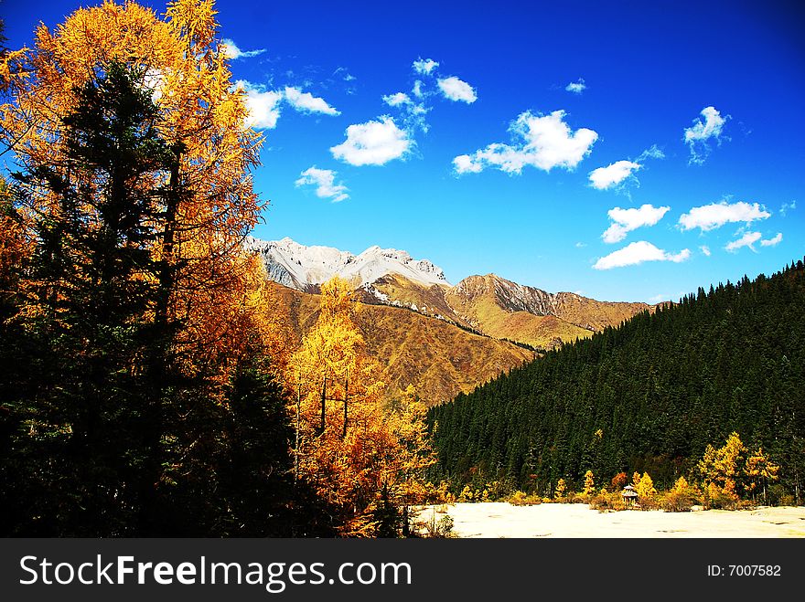 Huanglong, the world natural heritage, in Sichuan, China. Huanglong, the world natural heritage, in Sichuan, China.