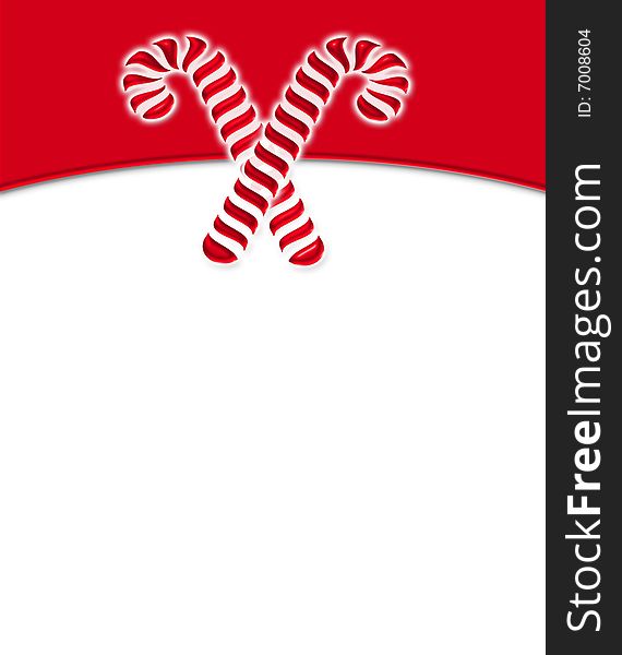 Large digital made candy cane frame. Large digital made candy cane frame