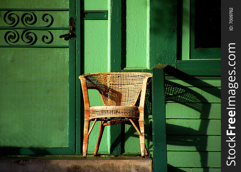 Green Porch And Chair