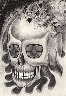 Art Skull Tattoo. Stock Images Art Skull Tattoo. Stock Images