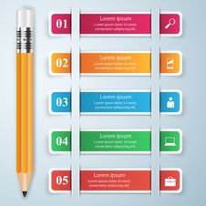 Business Infographics Origami Style Vector Illustration. Pencil Business Infographics Origami Style Vector Illustration. Pencil
