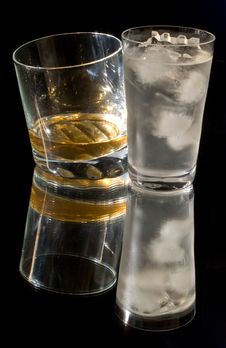 Whisky And Ice Stock Images