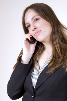 Good News Girl With Cellphone Stock Photography