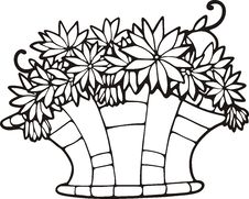 Floral Basket Royalty Free Stock Photo
