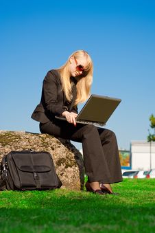 Businesswoman Working On Laptop Stock Photography Businesswoman Working On Laptop Stock Photography