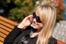 Businesswoman In Sunglasses With Laptop Sitting On Royalty Free Stock Photos Businesswoman In Sunglasses With Laptop Sitting On Royalty Free Stock Photos