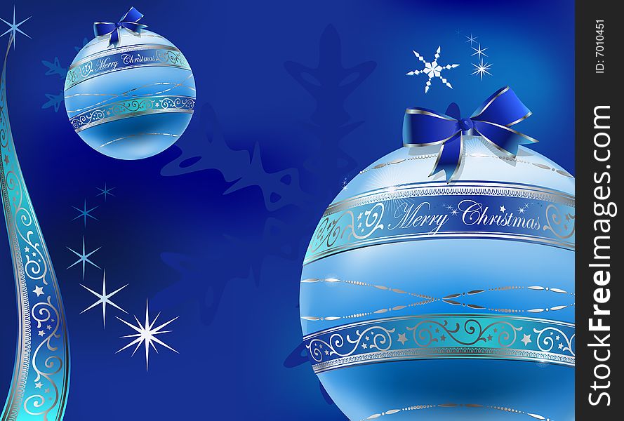 Christmas background with noble glass balls and floral decoration. Christmas background with noble glass balls and floral decoration