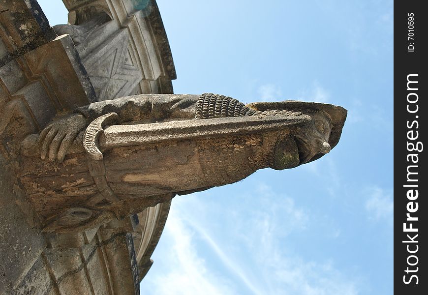 Medieval Gargoyle on a cathedral in France