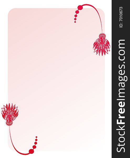 Abstract figures on a light red background. Abstract figures on a light red background.