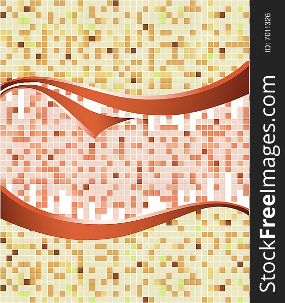 Mosaic panel with curves. Vector illustration. Mosaic panel with curves. Vector illustration