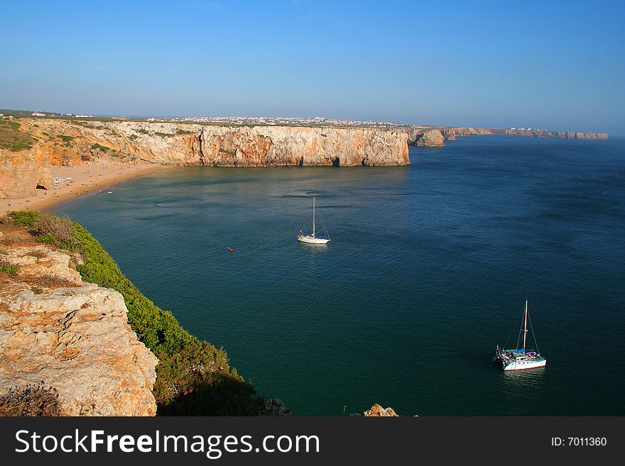 Cliff at Atlantic ocean, Portugal. Cliff at Atlantic ocean, Portugal