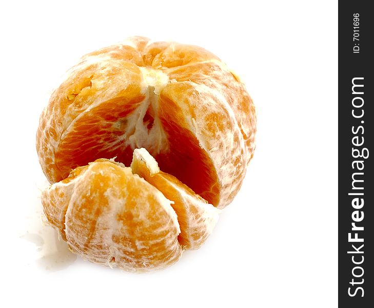 Fresh tangerine with peel off