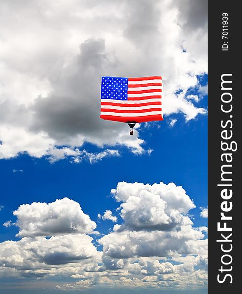 An American flag hot-air balloon