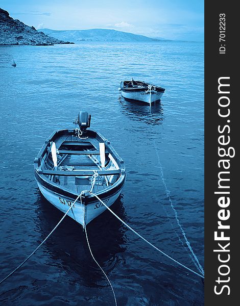 Boats in calm harbour (croatia)