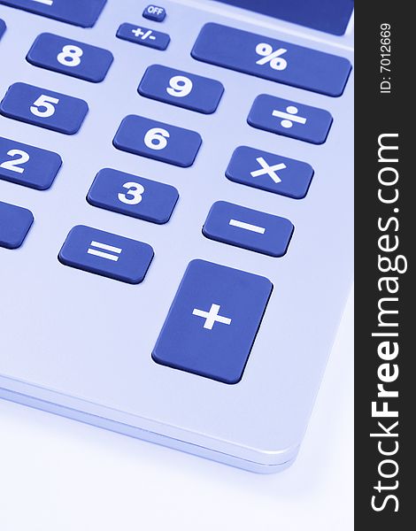 Business Calculator With Large Buttons And Display, Blue Toning