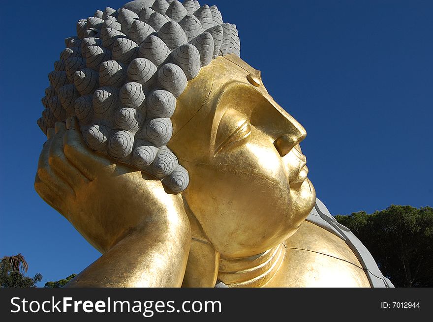 Big Statue in Oriental Garden - Europe / Portugal. Big Statue in Oriental Garden - Europe / Portugal