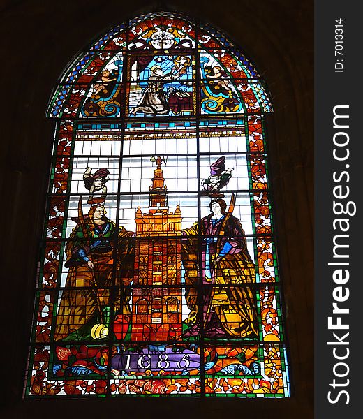 Sevilla's glazed window