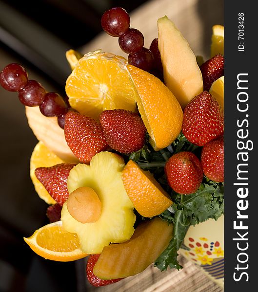 Beautiful arrangement of tropical fruits. Beautiful arrangement of tropical fruits