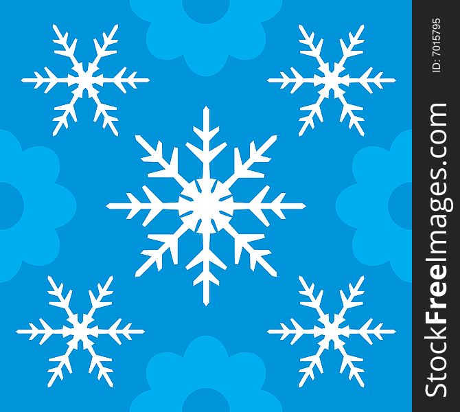 Seamless abstract blue winter background with snowflakes. Seamless abstract blue winter background with snowflakes.