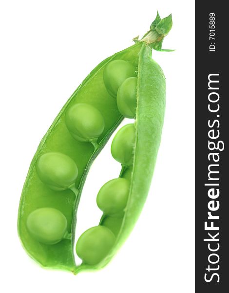 Green pea isolated on a white background. Green pea isolated on a white background.