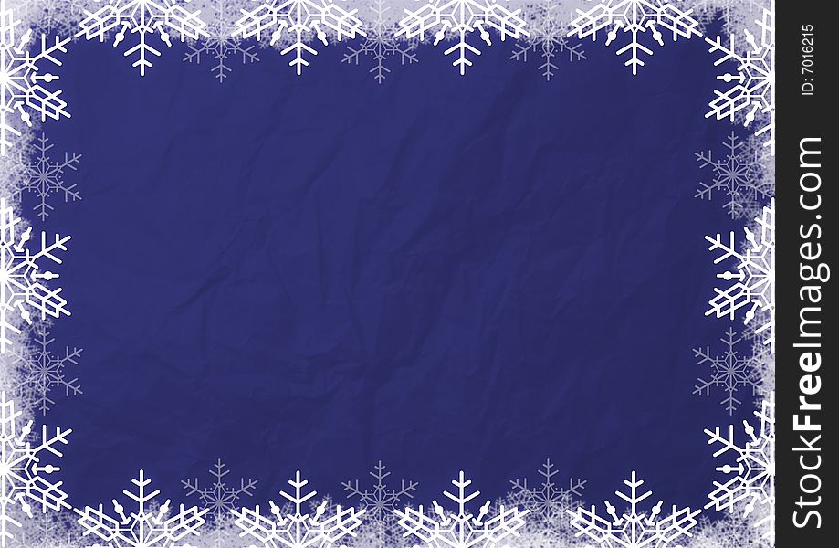 Xmas postcard in blue and white