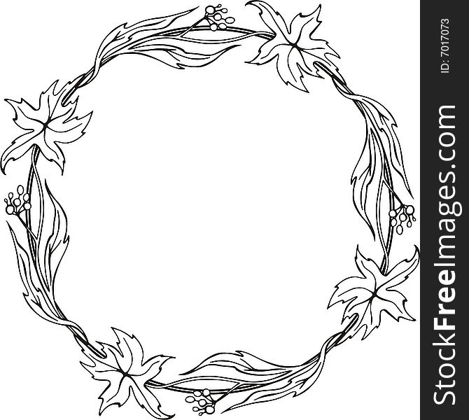 Circle frame with flowers, vector series. Circle frame with flowers, vector series.
