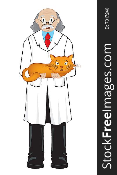 Scientist With Cat