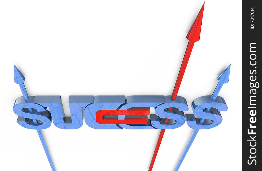 Success direction. Computer generated 3D concept. Success direction. Computer generated 3D concept.