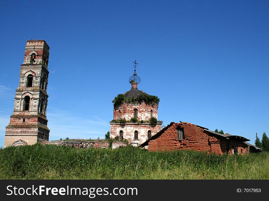 Old church. Is taken pictures in central Russia village Pushkin