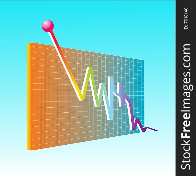 A colourful illustration showing financial fluctuation on a board. A colourful illustration showing financial fluctuation on a board.