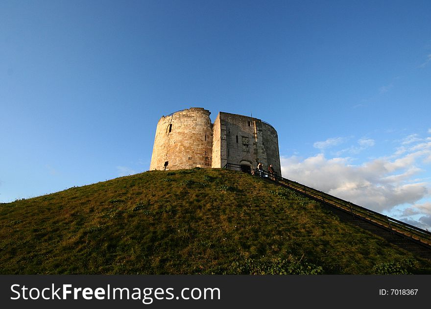 A castle in the historic town of York