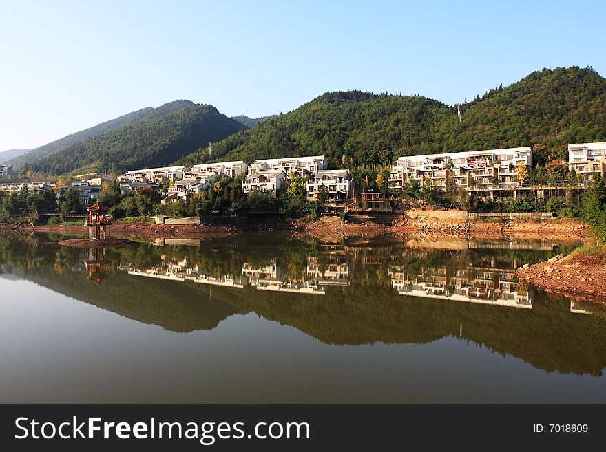 Beautiful lake near chongqing city,china