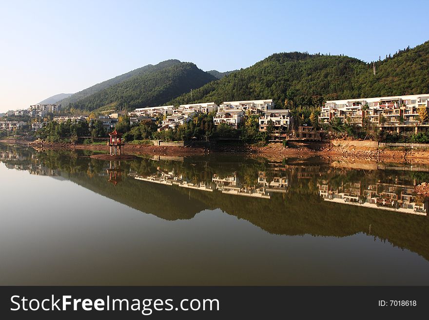 Beautiful lake near chongqing city,china